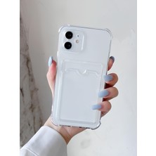 Ennar Apple iPhone 6 Uyumlu Kartlıklı Kılıf Kamera Korumalı Anti Şok Şeffaf Kapak