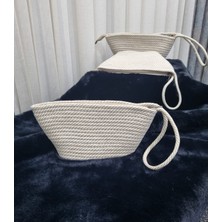 Livoras Home Kadın Jüt Ip Çanta, Hediyelik, Hasır Çanta