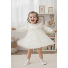 Cantoy Kız Çocuk Yıldız Desenli Tül Elbise