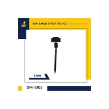 Plastik, Saplamalı Etiket Tutucu, Siyah 10,5 cm