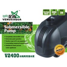 Venusaqua Venus Aqua V-2400 Kafa Motoru 3000 L/h: Akvaryum, Sump ve Havuzlar Için Güçlü Sirkülasyon Pompası (60W)