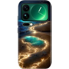 Nurdic Xiaomi Mi 17 Pro Max Uyumlu Kılıf Resimli Desenli Silikon Golden Beach