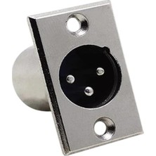 Elektromer Xlr 3 Pin Erkek Şase Konnektör