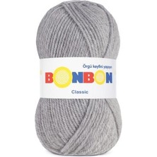 Nako 5 Adet Bonbon Classic El Örgü Ipi 98233 Açık Gri
