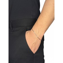 Winy Concept Desenli Çelik Erkek Bileklik - 25 cm Geniş Paslanmaz Gümüş Renk