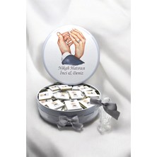 Popy Gift Chocolate El Tutan Nikah Nişan Isme Özel Çikolata