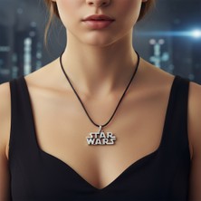 Alooya Star Wars Gümüş Kaplama Deri İp Kolye