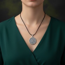 Alooya Vegvisir Viking Pusula Kolye Deri İp Kolye