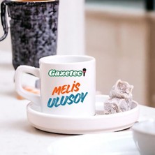 Çılgıntrend Gazetecilere Özel Tasarımlı Türk Kahve Fincanı – Basın & Medya Temalı Hediyelik Tekli Fincan