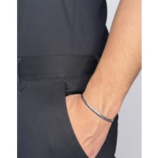 Winy Concept İtalyan Zincir Unisex Çelik Bileklik - 4 mm Genişlik & 22 cm Tasarım