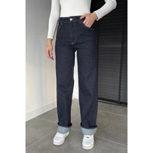 Gülseli Kadın Yüksek Bel Palazzo Jean Kot Pantolon P-00018894