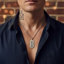 Alooya Peaky Blınders Jilet Gümüş Kaplama Örme Zincir Kolye