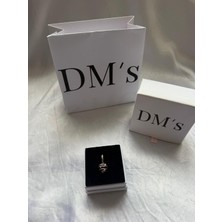 DMs Silver Dönen Çizgiler ve Kalpleri Gümüş Charm'ı