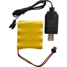 Tayfun 4.8 Volt Aa 800 Mah Şarjlı Oyuncak Bataryası ve Şarj Aleti-4 Pilli