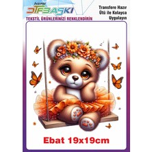 F17 Ajans Sevimli Ayıcık Ütü ile Yapışan Tekstil Baskısı