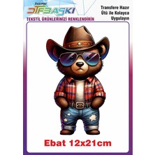 F17 Ajans Sevimli Ayıcık Ütü ile Yapışan Tekstil Baskısı