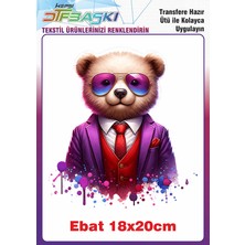 F17 Ajans Sevimli Ayıcık Ütü ile Yapışan Tekstil Baskısı
