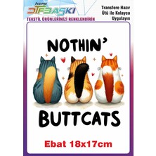 F17 Ajans Kedi Ütü ile Yapışan Tekstil Baskısı