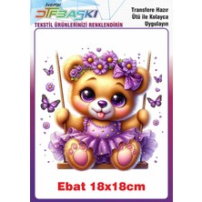 F17 Ajans Sevimli Ayıcık Ütü ile Yapışan Tekstil Baskısı