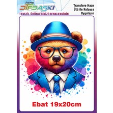 F17 Ajans Sevimli Ayıcık Ütü ile Yapışan Tekstil Baskısı