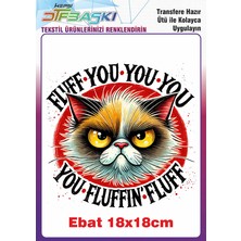 F17 Ajans Kedi Ütü ile Yapışan Tekstil Baskısı