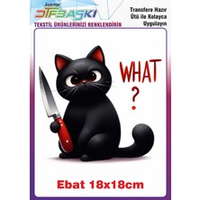 F17 Ajans Kedi Ütü ile Yapışan Tekstil Baskısı