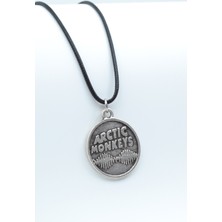 Alooya Arctic Monkeys Gümüş Kaplama Deri İp Kolye