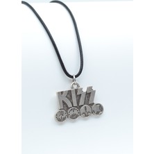 Alooya Kiss Gümüş Kaplama Deri İp Kolye