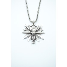 Alooya Witcher 3 Gümüş Kaplama Örme Zincir Kolye