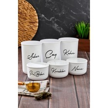 Moda Ozy 6'lı Vakum Kapaklı Akrilik (Plastik) Kavanoz Seti 900ML/400ML Şeffaf Etiketli Saklama Kabı