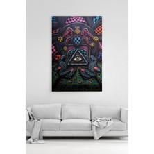 HonataDizayn Joker Gözü Yılanlar Sürreal Dijital Art %100 Pamuk Kanvas Tablo