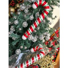 Empressco Kırmızı 35 cm Dev Yılbaşı Baston Şeker Çubuğu Dekor, Çam Ağacı Süsü