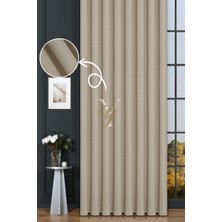 Yunilla Keten Fon Perde V-4004 Krem