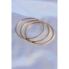 Luord Ticaret 316L Çelik Gold Renk Ajda Model Kadın 65 mm Bilezik