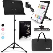 AyrStore Nota Sehpası, Metal, Ayarlanabilir, Su Geçirmez Taşıma Çantası Ile, Katlanabilir, Yüksekliği