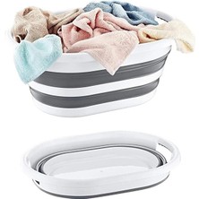 AyrStore Katlanabilir Çamaşır Sepeti 27 Litre, Katlanabilir Oyuncak Sepeti, Plastik Çamaşır Sepeti