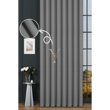 Yunilla Keten Fon Perde V-4016 Silver
