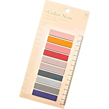 AyrStore Sticky Notes Şeffaf Renkli Yapışkan Not Kağıtları Defter Yer Imleri Etiket Ayraç 10 Renk 200