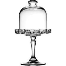 AyrStore Pasabahce Mini Patisserie Ayaklı Cam Kapaklı Servis Tabağı