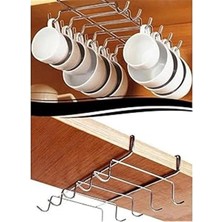 AyrStore Dolap Içi Metal Fincan Askısı, 10 Kancalı