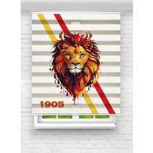 MAS 1905 Aslan Temalı Dijital Baskılı Desenli Zebra - Stor Perde