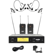 AyrStore LM-202YY Çiftli Yaka Tipi Telsiz Kablosuz Yaka Mikrofonu