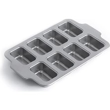 AyrStore CC006068-001 8 Fincan Pas Içermeyen Yapışmaz Mini Kek Kalıbı, Alaşımlı Çelik