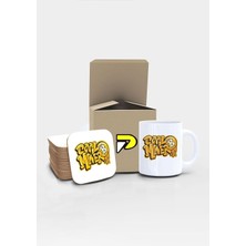 Storemax Miner Kripto Para Madenciliği Bitcoin Tasarımlı Baskılı Kupa Bardak Seti, Eğlenceli Özel Hediye Mug