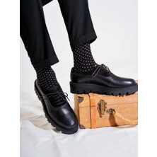 Tetri CL029 Edwin Model Gerçek Deri El Yapımı Erkek Siyah Casual Ayakkabı