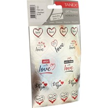 Kitabevimden Tanex Sılver Kalp Etiketi-6 2 Ad. TNX-346