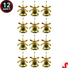 Empressco 12'li Renkli Yılbaşı Ağacı Çanı Seti, Şenlikli ve Renkli Dekorasyon Süsü