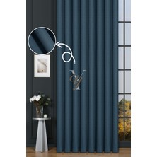 Yunilla Keten Fon Perde V-4033 Mavi