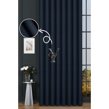 Yunilla Keten Fon Perde V-4034 Lacivert