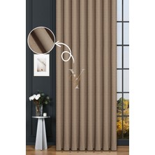 Yunilla Keten Fon Perde V-4010 Latte